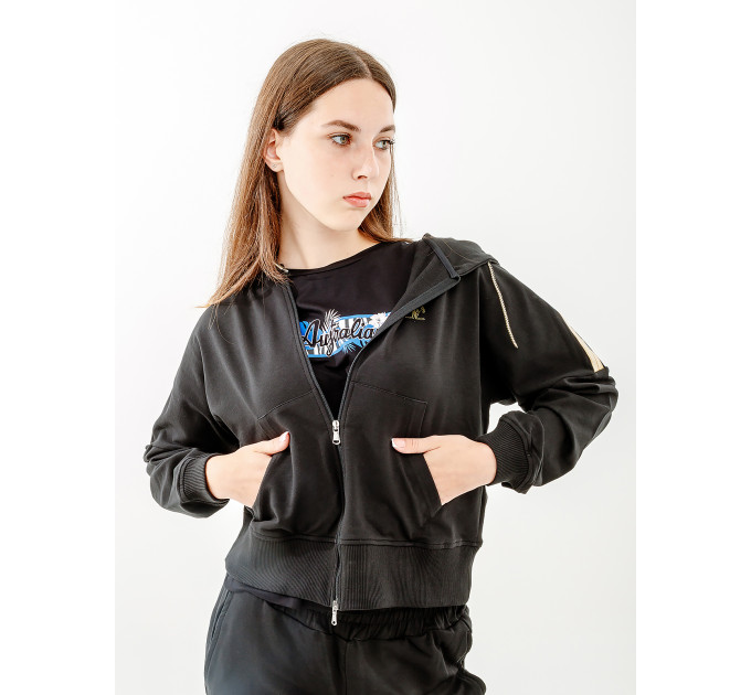 Жіночий Костюм AUSTRALIAN GOLD TAPE ELASTIC FLEECE TRACKSUIT Чорний S (7dLSDTU0073-003 S)