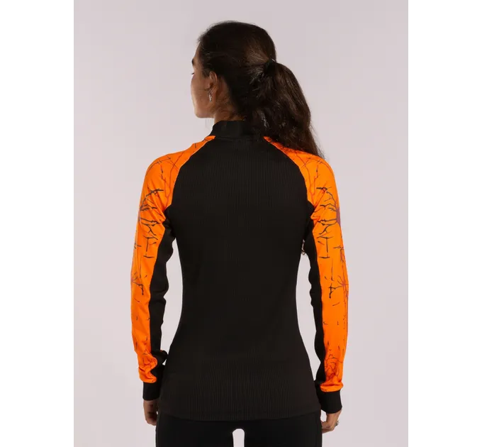 Жіноча спортивна кофта Joma Elite IX Чорний, Помаранчевий M (901649.108)