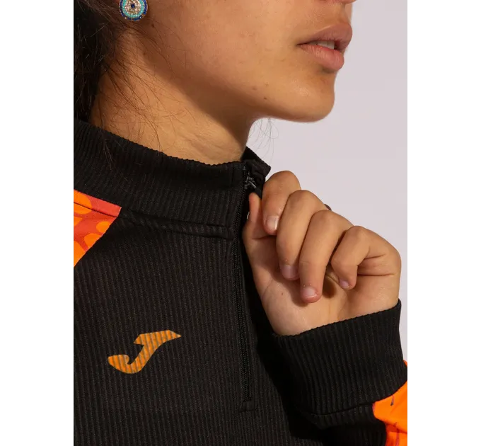 Жіноча спортивна кофта Joma Elite IX Чорний, Помаранчевий M (901649.108)