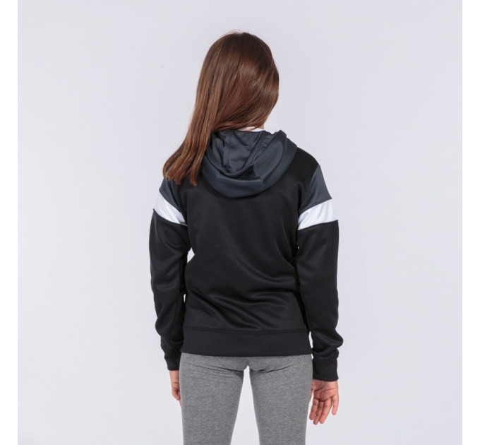 Жіноча спортивна кофта Joma CREW IV HOODIE JACKET чорний,темно-сірий XS 901041.110 XS
