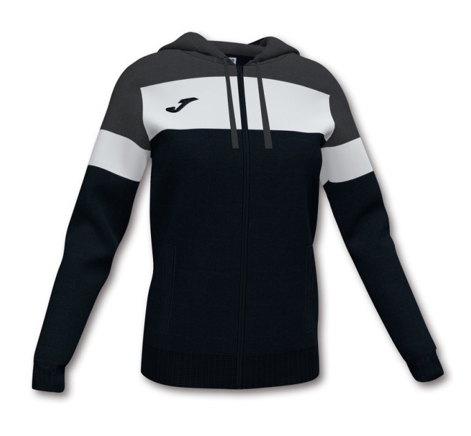 Жіноча спортивна кофта Joma CREW IV HOODIE JACKET чорний,темно-сірий XS 901041.110 XS