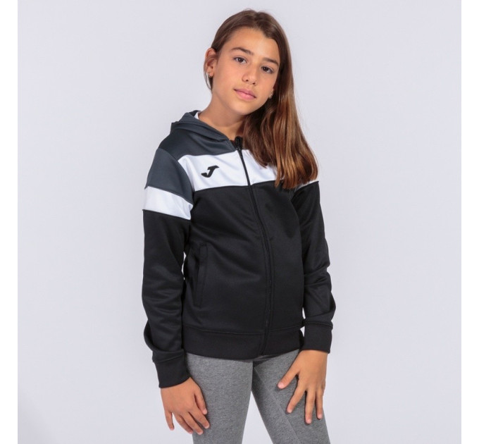 Жіноча спортивна кофта Joma CREW IV HOODIE JACKET чорний,темно-сірий XS 901041.110 XS
