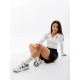 Жіноча Кофта Nike W NSW LS TOP RIB SW Білий L (7dFJ5220-121 L)