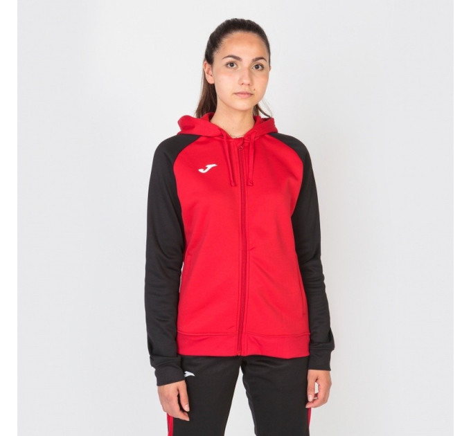 Жіноча спортивна кофта Joma ACADEMY IV ZIP-UP HOODIE червоний,чорний S 901336.601 S