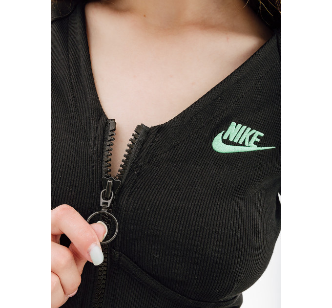 Жіноча Кофта Nike W NSW LS TOP RIB SW Чорний L (7dFJ5220-010 L)
