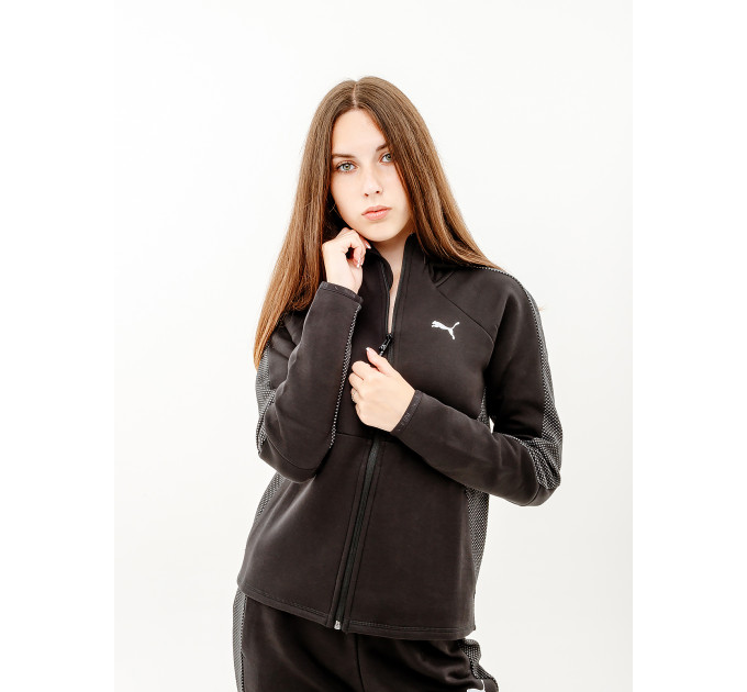Жіноча Кофта Puma EVOSTRIPE Full-Zip Hoodie Чорний XS (7d67607301 XS)
