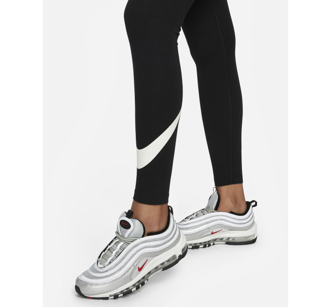 Жіночі Легінси Nike HR TGHT SWSH Чорний L (7dDV7795-010 L)