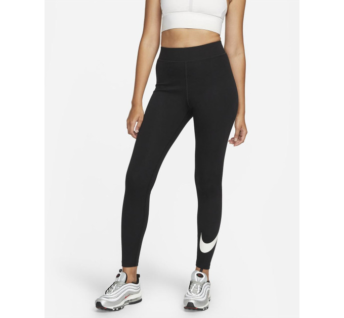 Жіночі Легінси Nike HR TGHT SWSH Чорний L (7dDV7795-010 L)