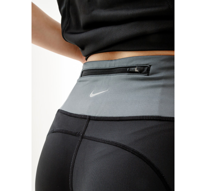 Жіночі Легінси Nike W NK DF FST MR 7/8 TGHT SNL NV Чорний L (7dDX0950-010 L)