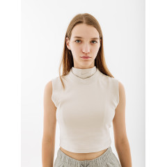 Жіноча Майка Nike CROP TANK Бежевий XS (7dFB8343-104 XS)