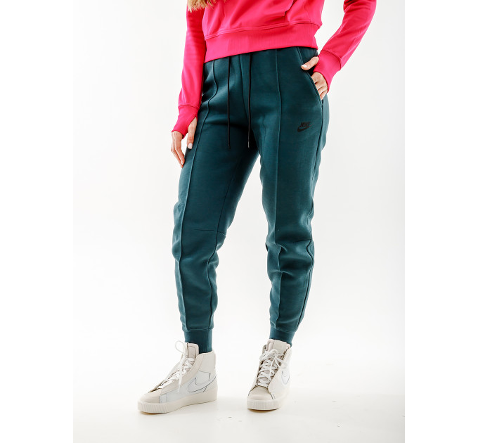 Жіночі Штани Nike NS TCH FLC MR JGGR Зелений L (7dFB8330-328 L)