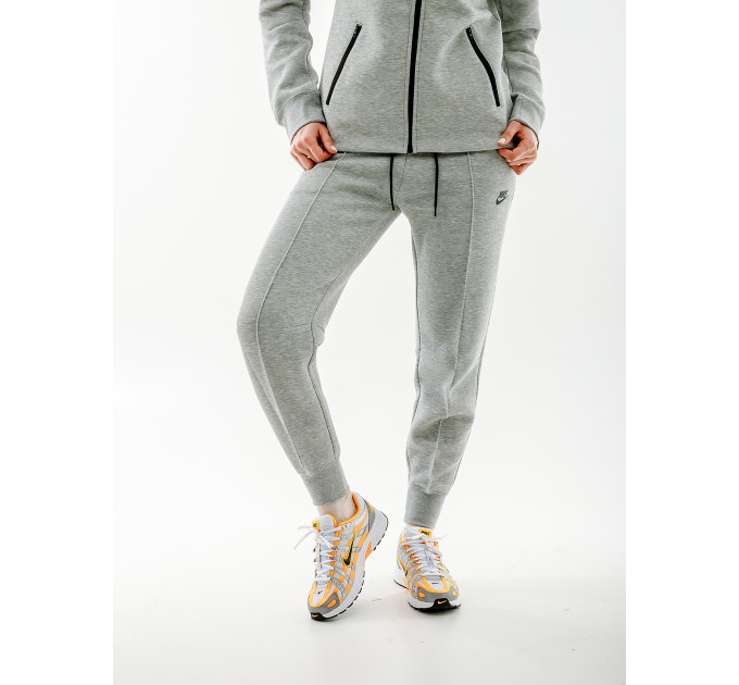 Жіночі Штани Nike NS TCH FLC MR JGGR Сірий L (7dFB8330-063 L)