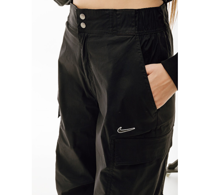 Жіночі Штани Nike W WVN OS PANT HR SW Чорний S (7dFV4969-010 S)