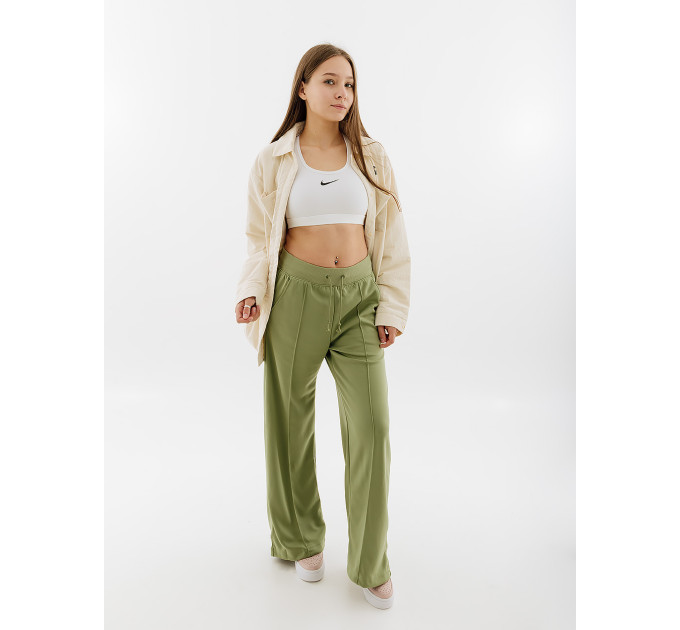 Жіночі Штани Nike HR WIDE PANT Зелений XS (7dFB8490-386 XS)