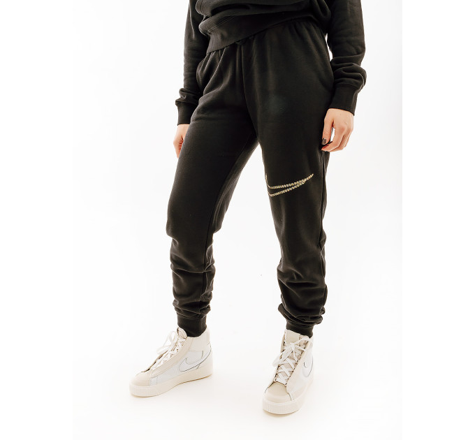 Жіночі Штани Nike NS CLUB FLC SHINE MR PANT Чорний L (7dFB8760-010 L)