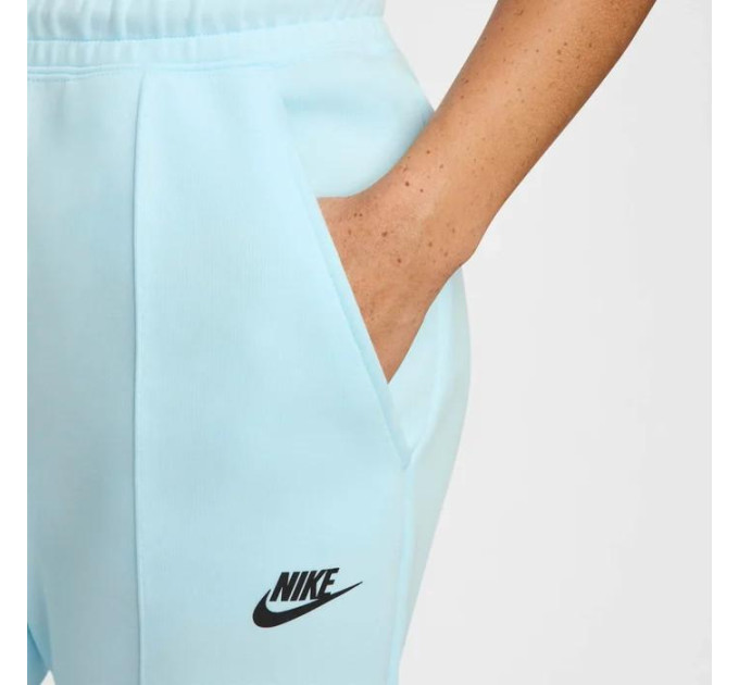 Жіночі Штани Nike W NSW TCH FLC MR JGGR Блакитний S (7dFB8330-474 S)