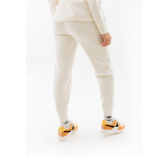 Жіночі Штани Nike W TCH FLC MR JGGR Білий L (7dFB8330-110 L)
