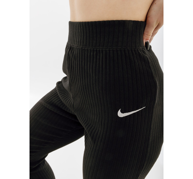 Жіночі Штани Nike W NSW RIB JRSY PANT Чорний L (7dDV7868-010 L)