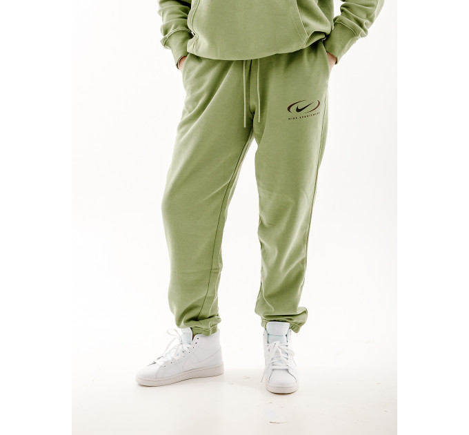 Жіночі Штани Nike NS PHNX FLC HR OS PANT PRNT Зелений M (7dFN7716-386 M)