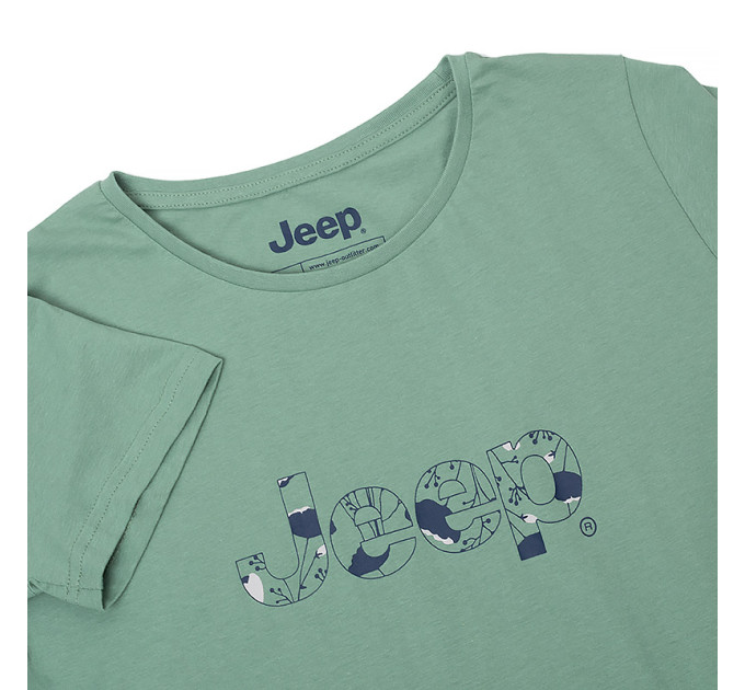 Жіноча Футболка JEEP T-SHIRT Botanical Print J22W Хакі M (O102612-E854 M)