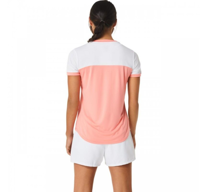 Жіноча Футболка Asics COURT SS TOP Кораловий XS (2042A262-701 XS)