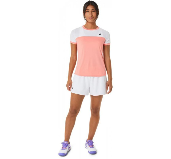 Жіноча Футболка Asics COURT SS TOP Кораловий XS (2042A262-701 XS)