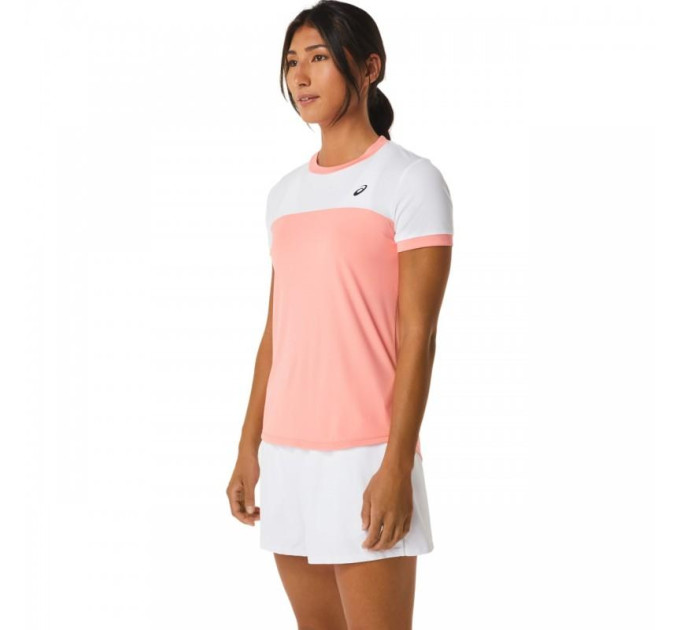 Жіноча Футболка Asics COURT SS TOP Кораловий XS (2042A262-701 XS)