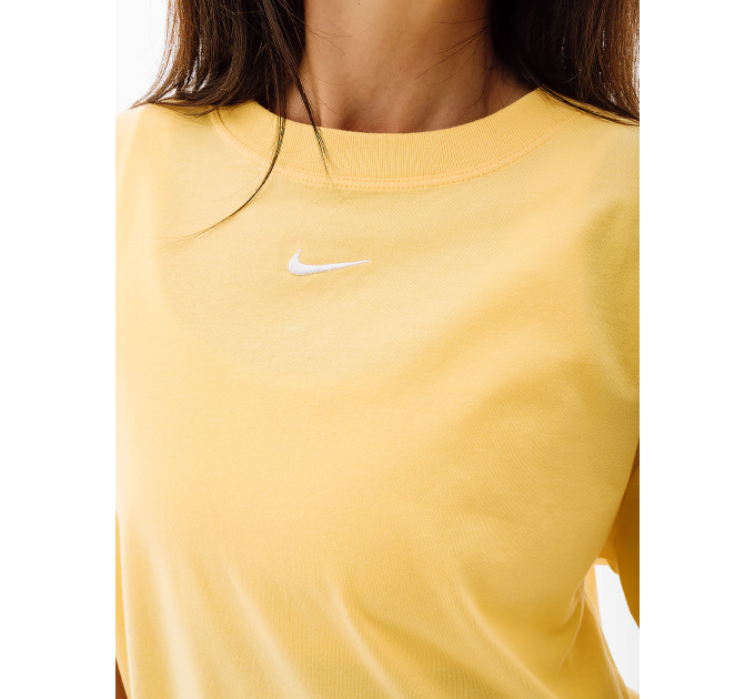 Жіноча Футболка Nike W NSW ESSNTL TEE BF LBR Жовтий S (7dDN5697-795 S)