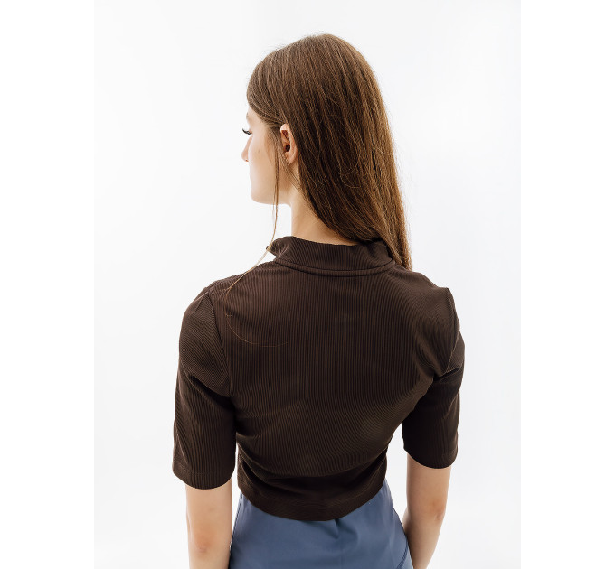 Жіноча Футболка Nike W NSW TOP SS RIB SU Бордовий S (7dFJ5253-220 S)