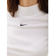 Жіноча Футболка Nike W NSW ESSNTL RIB MOCK SS TOP Білий XS (7dDV7958-100 XS)