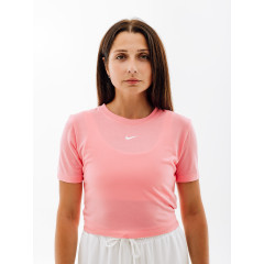 Жіноча Футболка Nike W NSW TEE ESSNTL SLIM CRP LBR Рожевий XS (7dFB2873-611 XS)