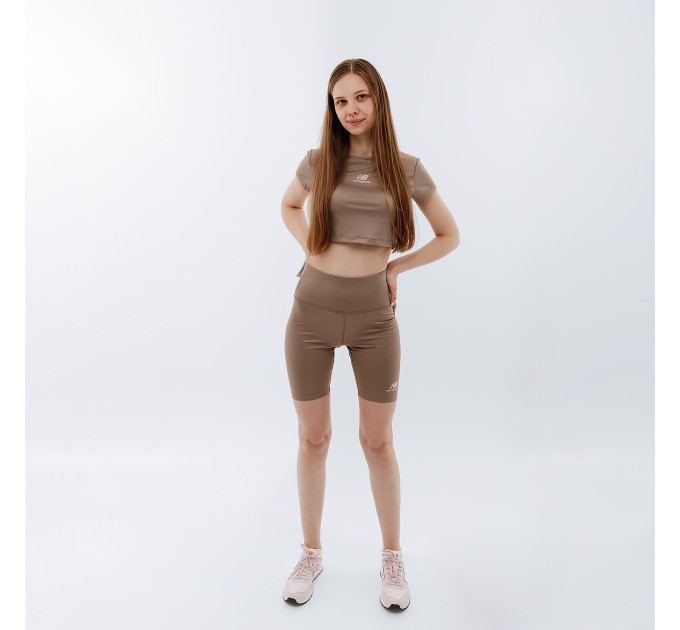 Жіноча Футболка New Balance Athletics Pearl Коричневий S (WT31556MS)