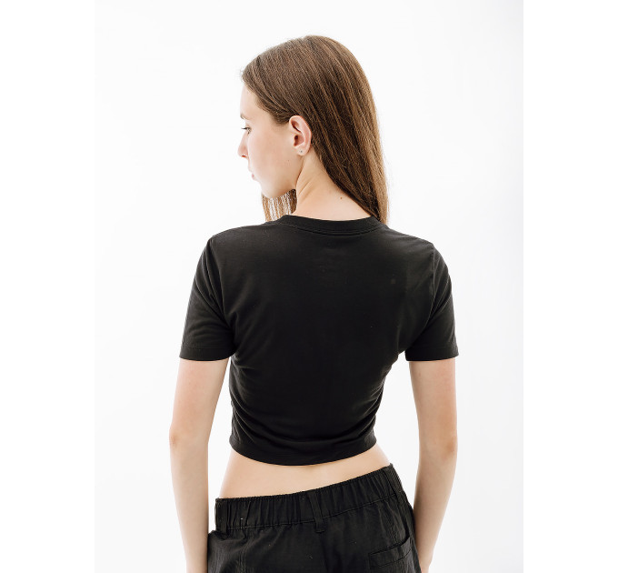 Жіноча Футболка Nike W NSW TEE ESSNTL SLIM CRP LBR Чорний L (7dFB2873-010 L)