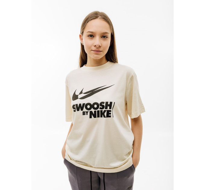 Жіноча Футболка Nike W TEE BF GLS Бежевий XS (7dFZ4634-113 XS)