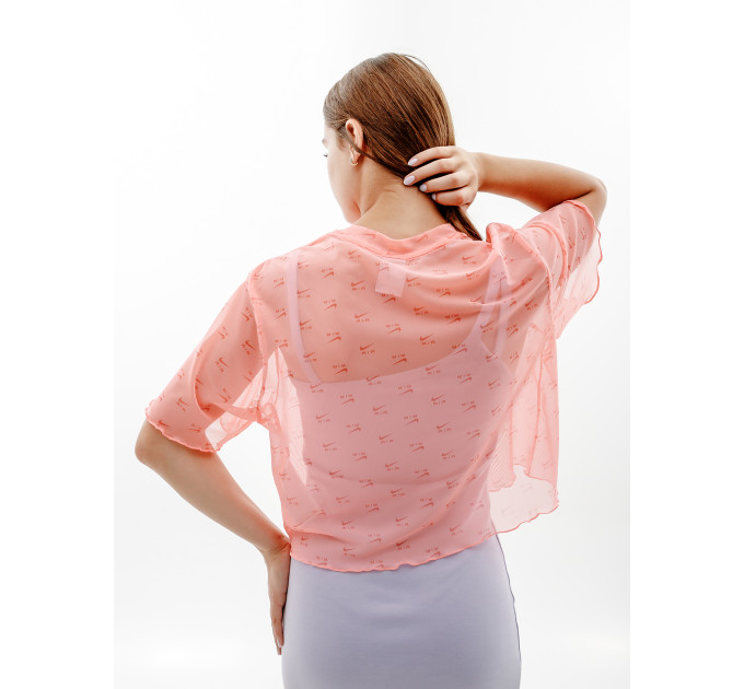 Жіноча Футболка Nike W NSW AIR AOP MESH SS CROP TOP Рожевий S (7dDV8245-611 S)