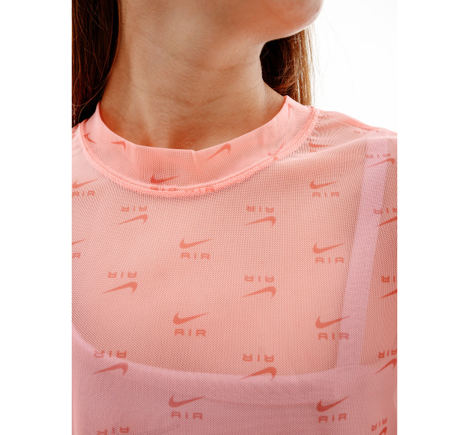 Жіноча Футболка Nike W NSW AIR AOP MESH SS CROP TOP Рожевий S (7dDV8245-611 S)