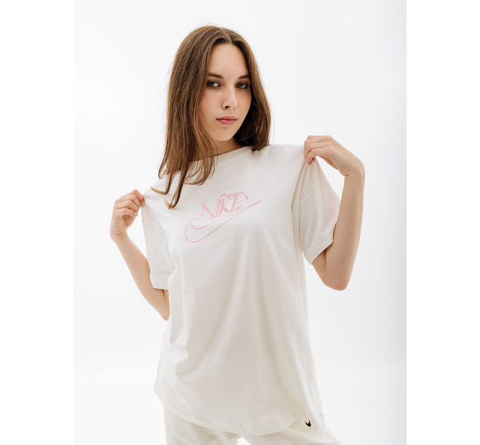 Жіноча Футболка Nike W NSW TEE OC 2 BF Бежевий L (7dFB8203-133 L)