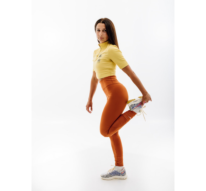 Жіноча Футболка Nike W NSW TOP SS RIB SU Жовтий M (7dFJ5253-700 M)