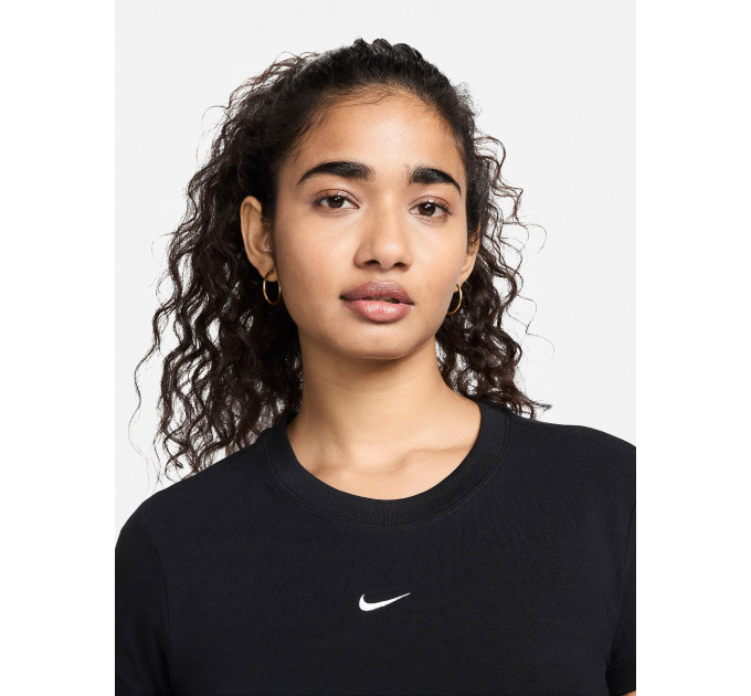 Жіноча Футболка Nike W NSW CHLL KNT MD CRP Чорний L (7dFV5508-010 L)