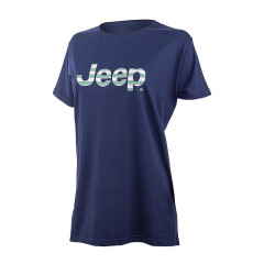 Жіноча Футболка JEEP T-SHIRT OVERSIZE Striped Print Turn Синій M (O102611-A184 M)