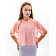 Жіноча Футболка Nike W NSW AIR AOP MESH SS CROP TOP Рожевий XS (7dDV8245-611 XS)