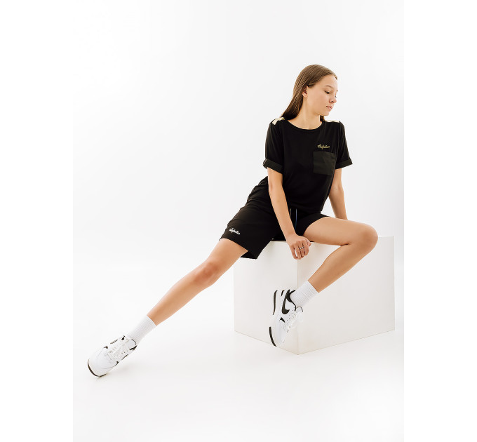 Жіноча Футболка AUSTRALIAN GOLD TAPE JERSEY V TEE Чорний L (7dLSDTS0028-003 L)