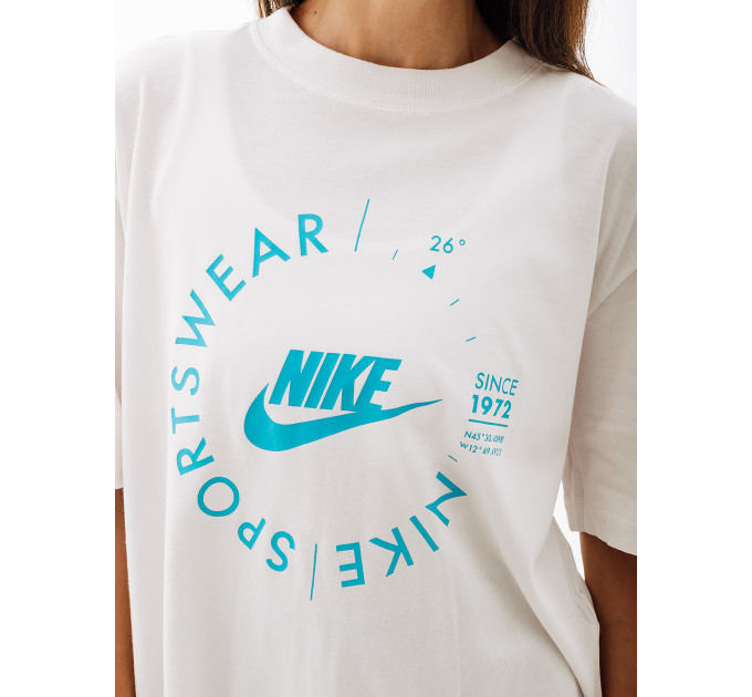 Жіноча Футболка Nike W NSW TEE BF PRNT SU Бежевий M (7dFD4235-030 M)