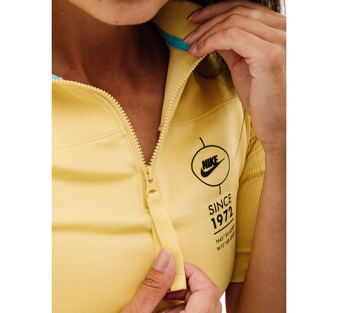Жіноча Футболка Nike W NSW TOP SS RIB SU Жовтий XS (7dFJ5253-700 XS)