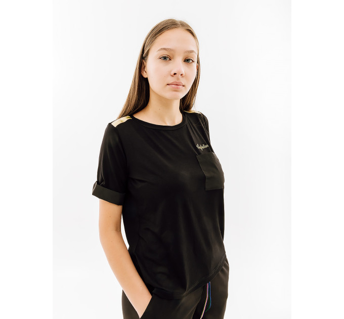 Жіноча Футболка AUSTRALIAN GOLD TAPE JERSEY V TEE Чорний M (7dLSDTS0028-003 M)