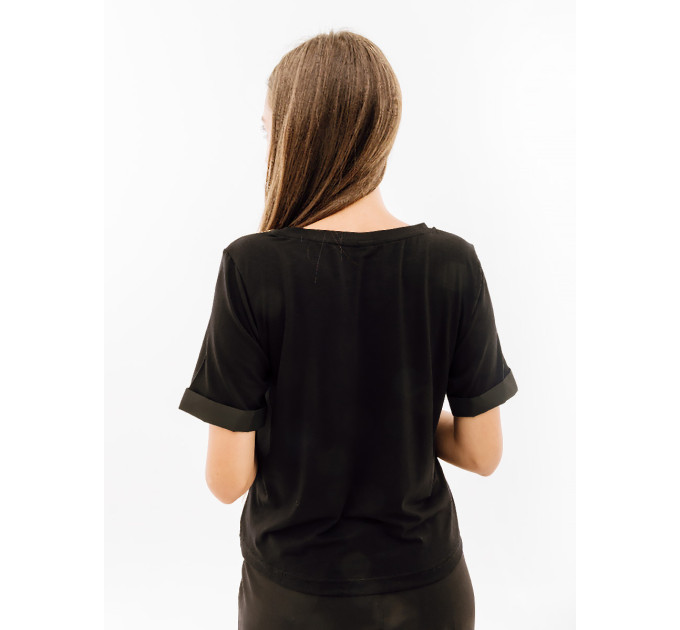 Жіноча Футболка AUSTRALIAN GOLD TAPE JERSEY V TEE Чорний M (7dLSDTS0028-003 M)