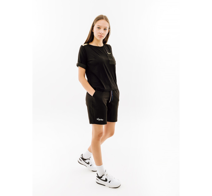 Жіноча Футболка AUSTRALIAN GOLD TAPE JERSEY V TEE Чорний M (7dLSDTS0028-003 M)