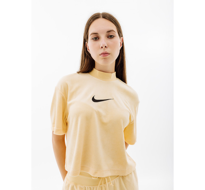 Жіноча Футболка Nike W NSW MOCK SS TEE TRRY MS Жовтий L (7dFJ4894-294 L) Жіноча Футболка Nike W NSW MOCK SS TEE TRRY MS Жовтий L (7dFJ4894-294 L)