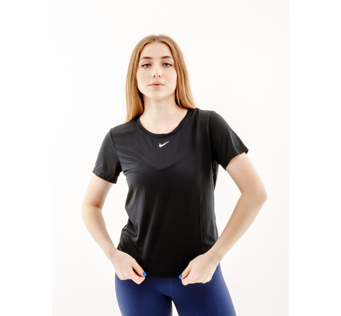 Жіноча Футболка Nike ONE TOP Чорний XS (7dDD0638-010 XS)