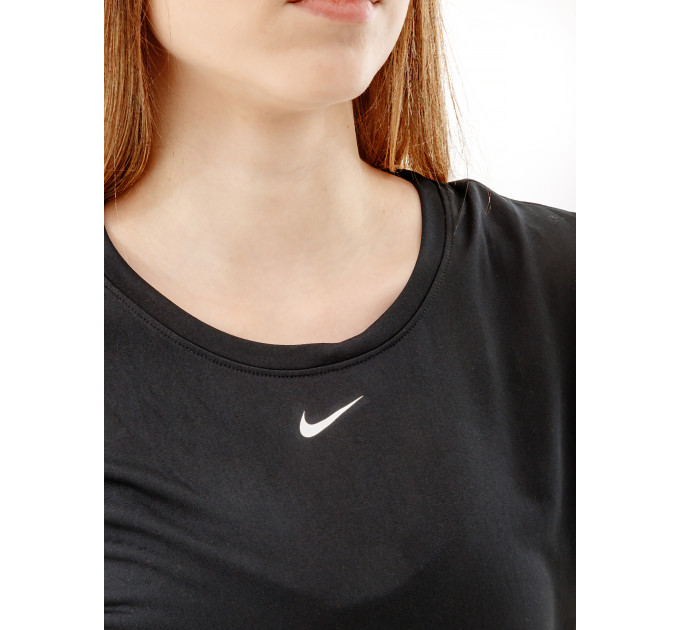 Жіноча Футболка Nike ONE TOP Чорний XS (7dDD0638-010 XS)